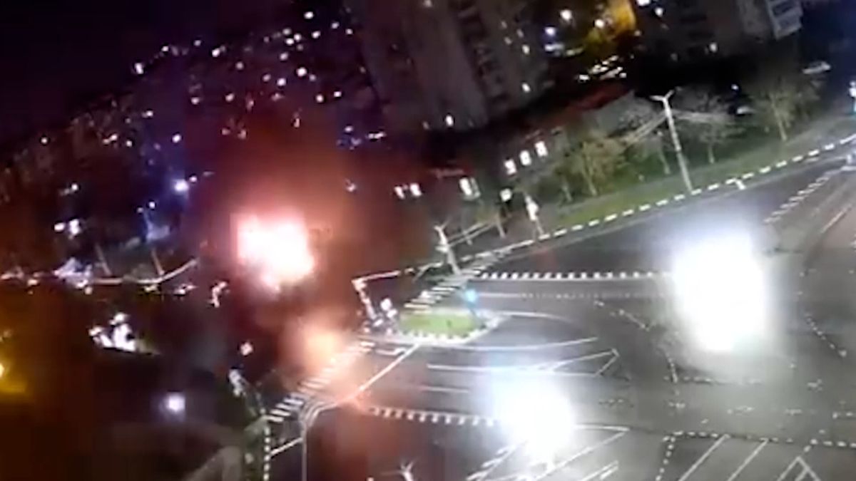 Kamera zachytila explozi bomby, kterou si Rusové shodili na Bělgorod
